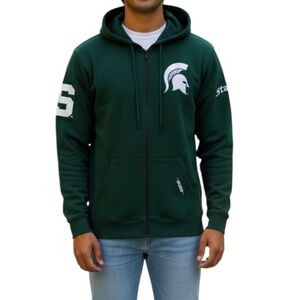 NWT Pro Standard Michigan State University Men’s Hoodie Sweatshirt Green Size L